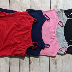 SO Women's Cami Tanks with Built in Shelf Bra Bundle, Large